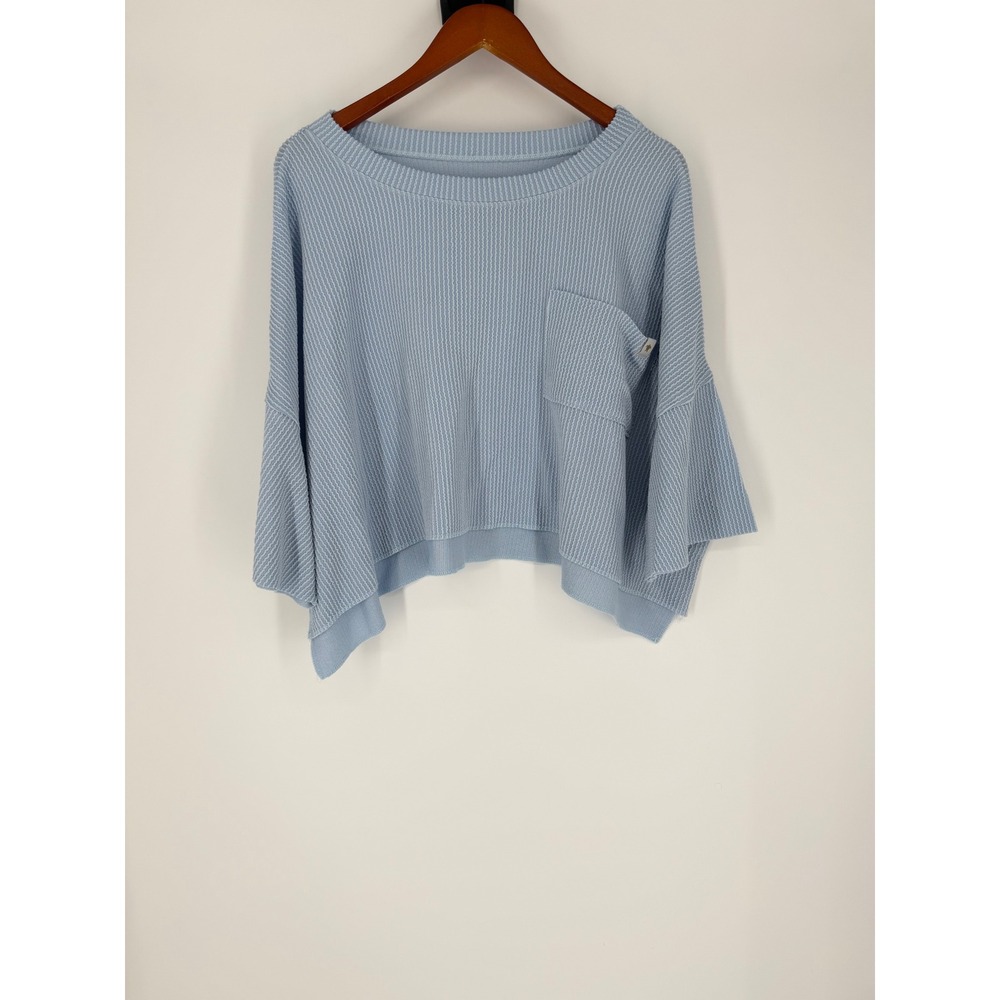 Simply Southern Womens Crop Top Large Ribbed Boho Cottagecore Coquette Oversized